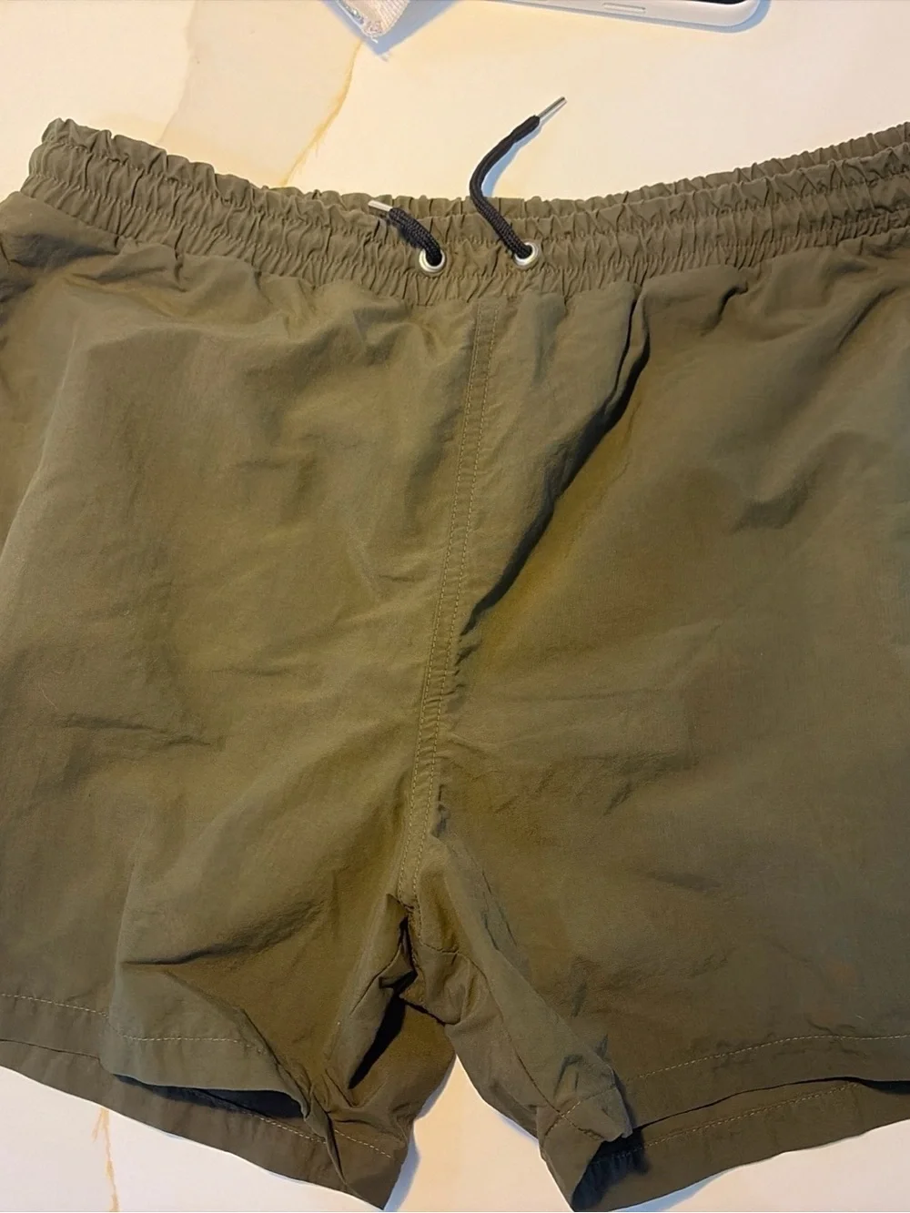 MCQ Alexander McQueen Men’s Olive Green Swim Trunks Shorts Size M Made in Italy
